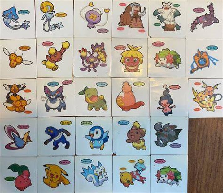 ポケモン パン シールの状態確認と撮影の例